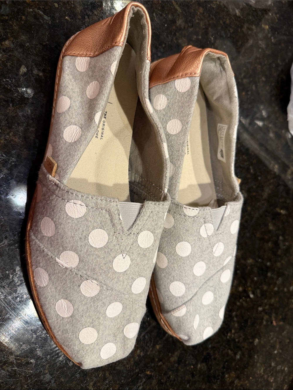 Toms Cream Canvas Slip-On Insole Detail